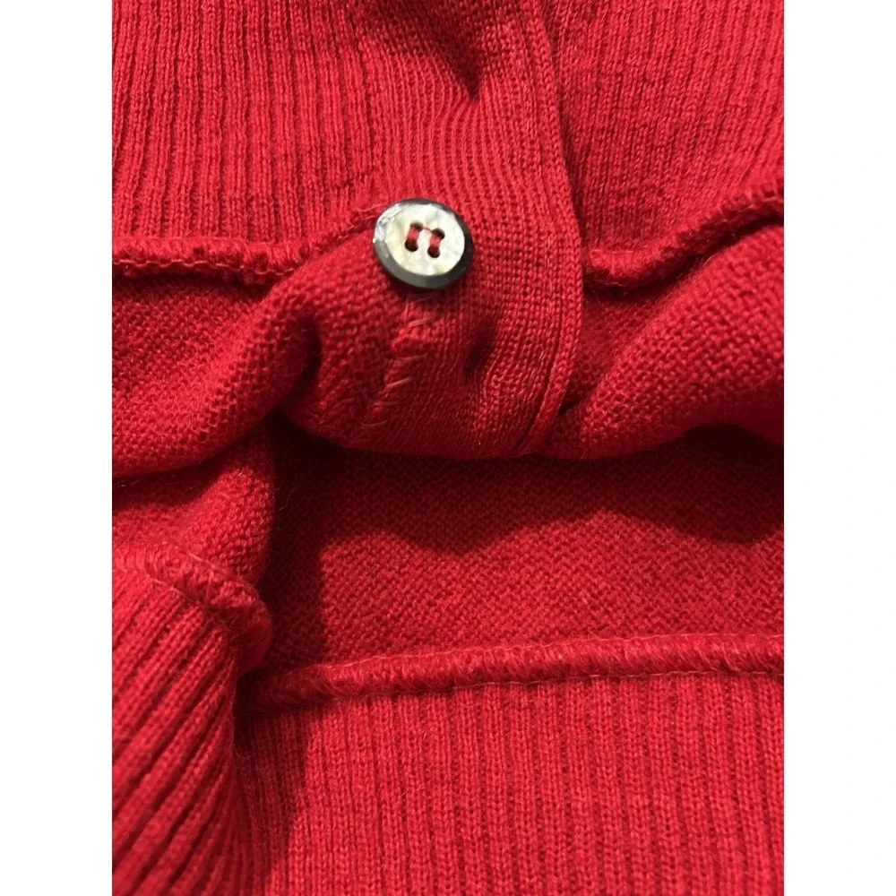 Vintage Arnold Palmer Cardigan Lg/XL Robert Bruce Alpaca Wool USA 60s Navy Red